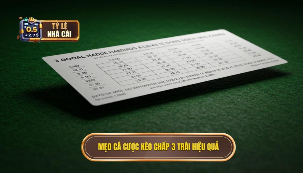 Mẹo cá cược kèo chấp 3 trái hiệu quả