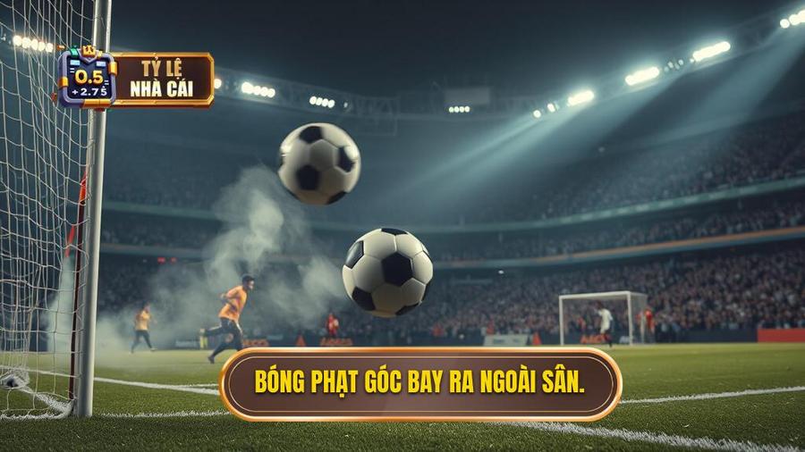2. Bóng phạt góc bay ra ngoài sân.