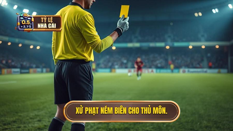 3. Xử phạt ném biên cho thủ môn.